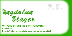 magdolna blayer business card